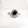 Black Diamond Engagement Ring - Round Black Diamond Ring