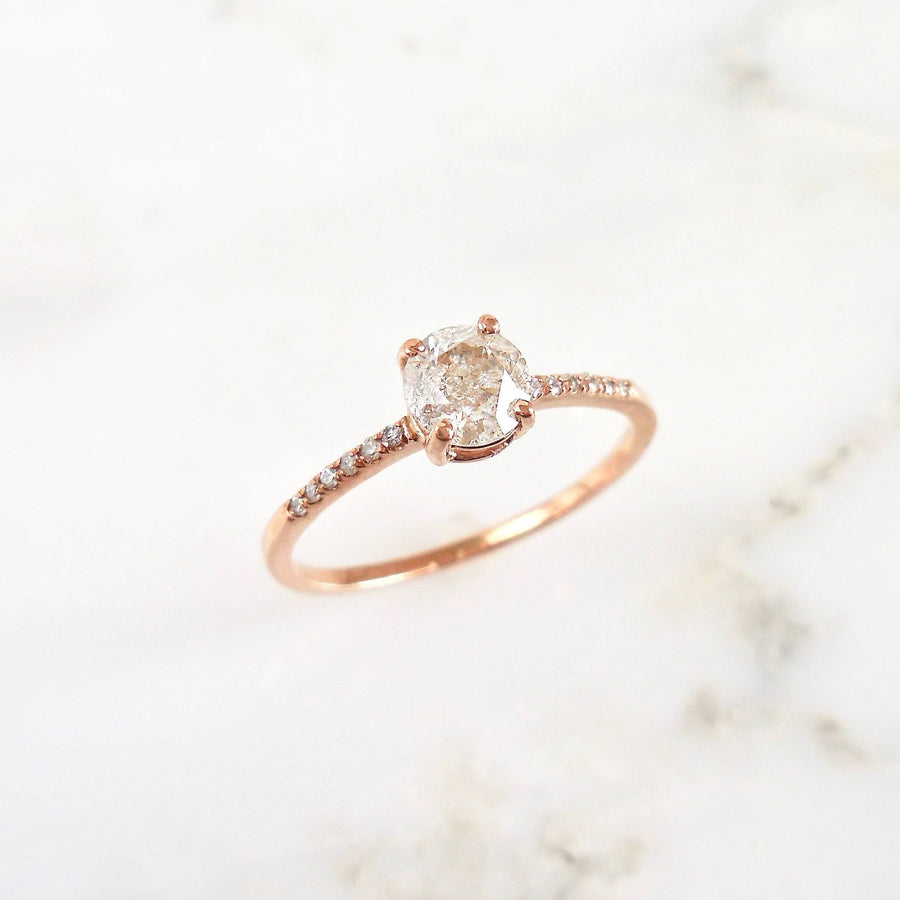  Rose Gold Diamond Engagement Ring