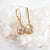 Rose Cut Diamond Earrings - Pear Rose Cut Diamond Dangle Earrings - Women's Rustic Diamond Earrings