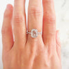 Clear White Diamond Rose Cut Diamond Engagement Ring
