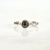 Bezel Black Diamond Engagement Ring - Unique Black Diamond Ring