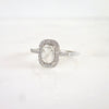 Clear White Diamond Rose Cut Diamond Engagement Ring