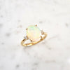 Opal Diamond Engagement Ring