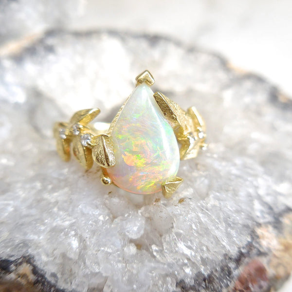 Opal Engagement Ring, Nature Inspired Engagement Rings - JewelLUXE