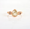 Three stone Pear Shaped Diamond Engagement Ring