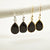Gold Onyx Earrings - Pear Cut Black Onyx Drop Earrings - Women's Onyx Earrings