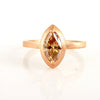 Cognac Marquise Diamond Engagement Ring - Natural Fancy Brown Diamond Ring