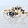 Grey Three Stone Diamond Engagement Ring 