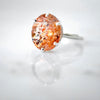 Orange Sunstone Engagement Ring