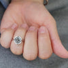 Dark Grey Salt and Pepper Diamond White Gold Ring Women's Ring