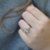 Gray Diamond Halo Engagement Ring