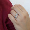 Gray Diamond Halo Engagement Ring