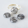 Black Tourmalated Quartz Ring - Quartz Alternative to Diamond Ring - Salt and Pepper Ring