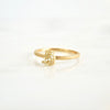 14k Pear Cut Fancy Yellow Diamond Ring
