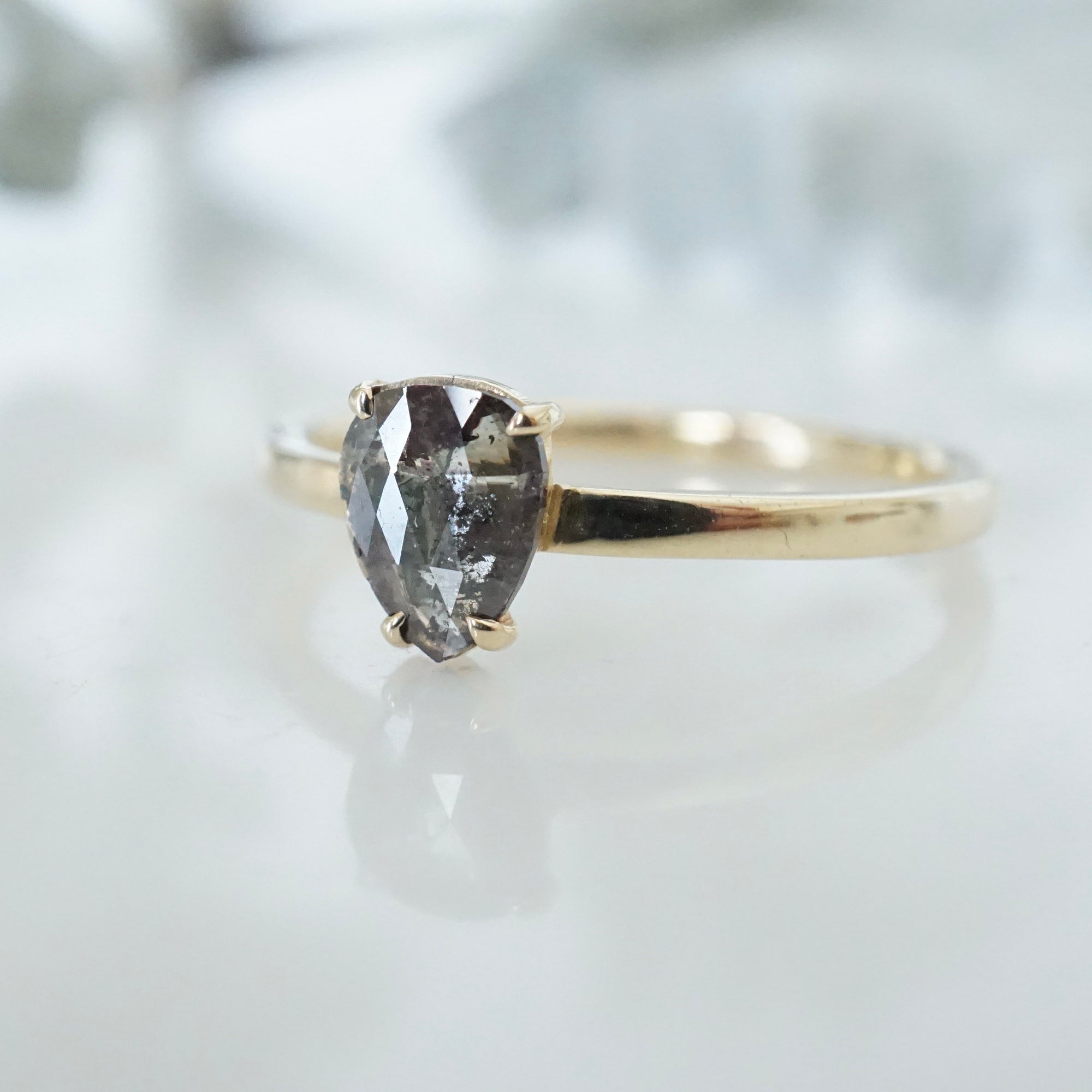 Dark grey sale engagement rings