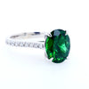 Green Chrome Tourmaline Engagement Ring