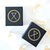 Black Ring Box Gold Jewelluxe Mark Logo